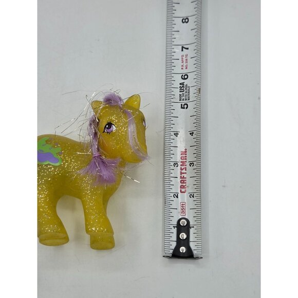 Vintage My Little Pony Napper Sparkle Yellow & Purple Figurine - Picture 4 of 8